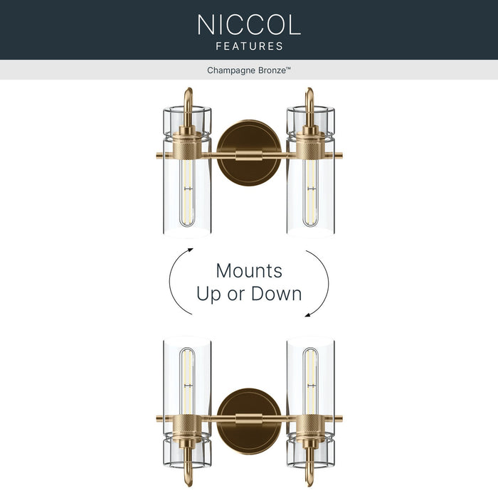 Myhouse Lighting Kichler - 55251CPZ - Two Light Bath - Niccol - Champagne Bronze