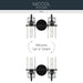 Myhouse Lighting Kichler - 55251BK - Two Light Bath - Niccol - Black
