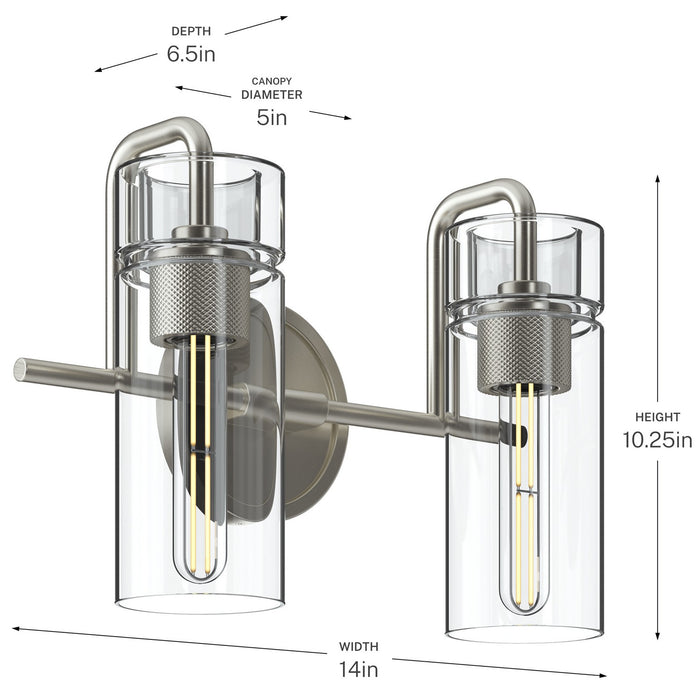 Myhouse Lighting Kichler - 55251NI - Two Light Bath - Niccol - Brushed Nickel