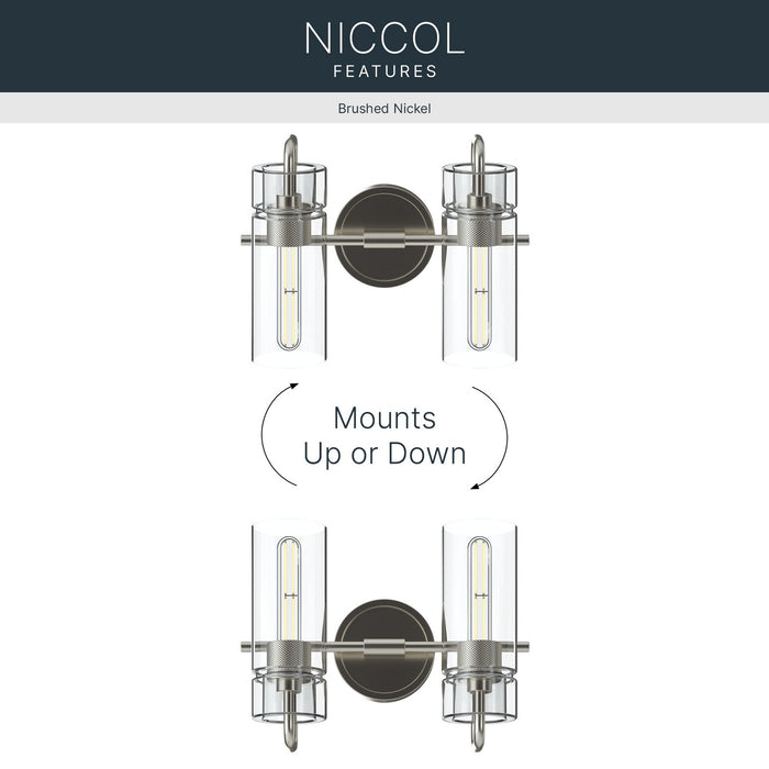 Myhouse Lighting Kichler - 55251NI - Two Light Bath - Niccol - Brushed Nickel