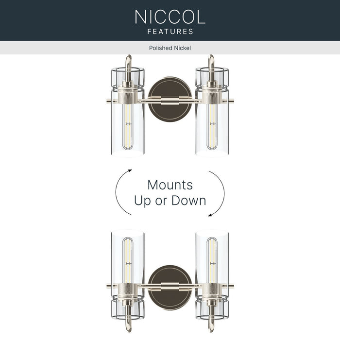 Myhouse Lighting Kichler - 55251PN - Two Light Bath - Niccol - Polished Nickel