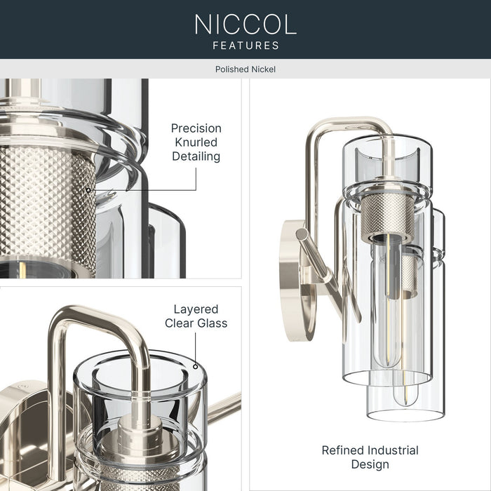 Myhouse Lighting Kichler - 55251PN - Two Light Bath - Niccol - Polished Nickel