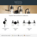 Myhouse Lighting Kichler - 55252BK - Three Light Bath - Niccol - Black