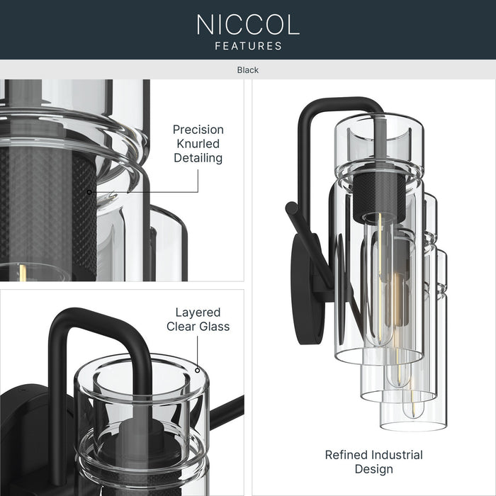 Myhouse Lighting Kichler - 55252BK - Three Light Bath - Niccol - Black