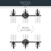 Myhouse Lighting Kichler - 55252BK - Three Light Bath - Niccol - Black