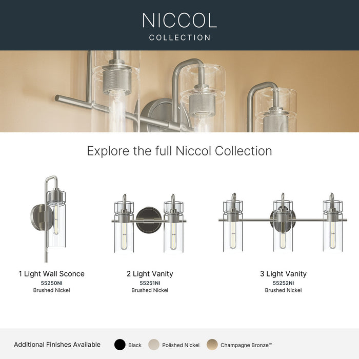 Myhouse Lighting Kichler - 55252NI - Three Light Bath - Niccol - Brushed Nickel