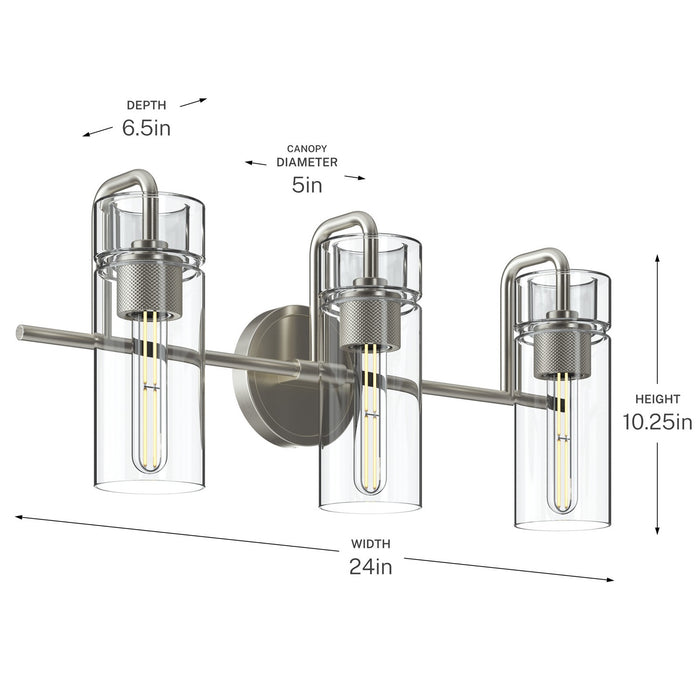 Myhouse Lighting Kichler - 55252NI - Three Light Bath - Niccol - Brushed Nickel