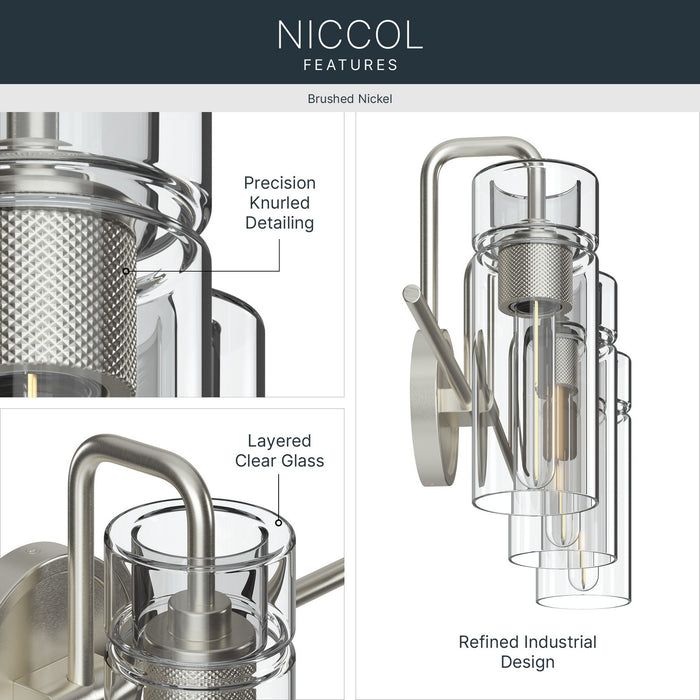 Myhouse Lighting Kichler - 55252NI - Three Light Bath - Niccol - Brushed Nickel