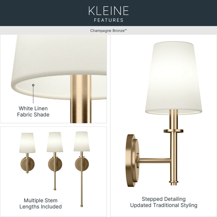 Myhouse Lighting Kichler - 52808CPZ - One Light Wall Sconce - Kleine - Champagne Bronze