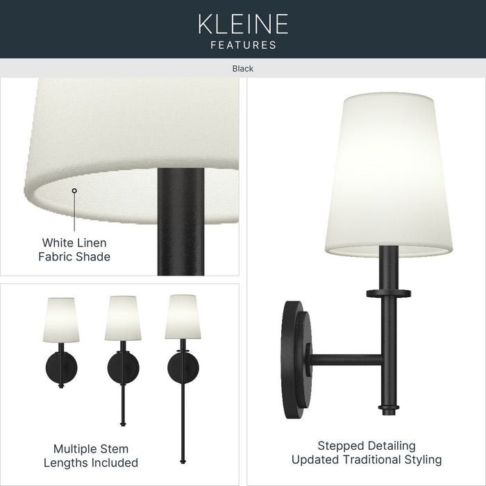 Myhouse Lighting Kichler - 52808BK - One Light Wall Sconce - Kleine - Black