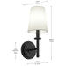 Myhouse Lighting Kichler - 52808BK - One Light Wall Sconce - Kleine - Black