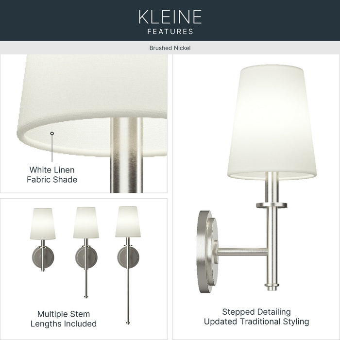 Myhouse Lighting Kichler - 52808NI - One Light Wall Sconce - Kleine - Brushed Nickel