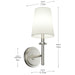 Myhouse Lighting Kichler - 52808NI - One Light Wall Sconce - Kleine - Brushed Nickel