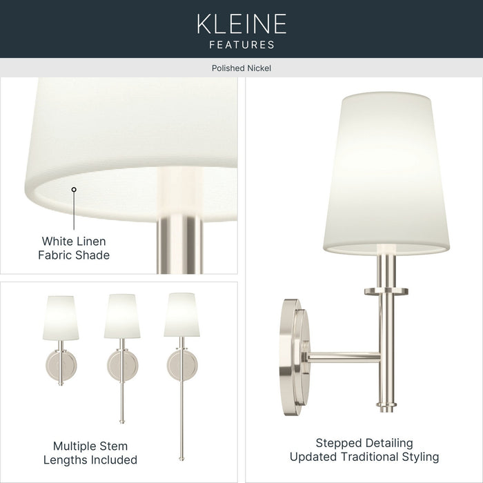 Myhouse Lighting Kichler - 52808PN - One Light Wall Sconce - Kleine - Polished Nickel