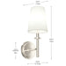 Myhouse Lighting Kichler - 52808PN - One Light Wall Sconce - Kleine - Polished Nickel