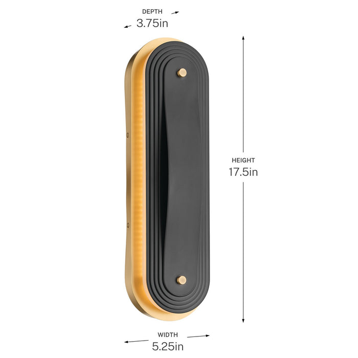 Myhouse Lighting Kichler - 52810LBRLED - LED Wall Sconce - Tauri - Lacquered Brass