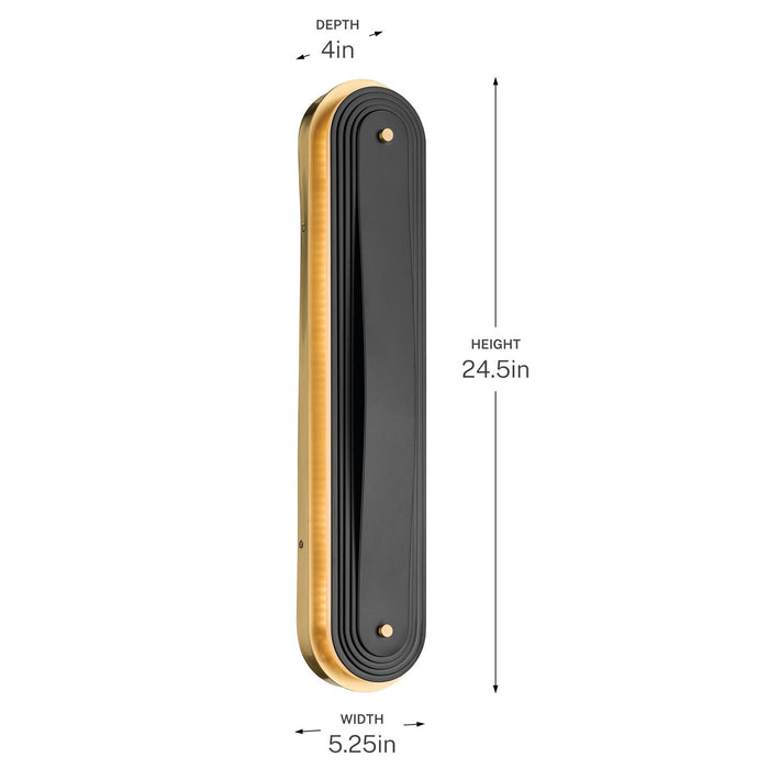 Myhouse Lighting Kichler - 52811LBRLED - LED Wall Sconce - Tauri - Lacquered Brass