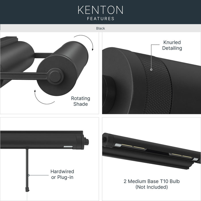 Myhouse Lighting Kichler - 52815BK - LED Picture Light - Kenton - Black