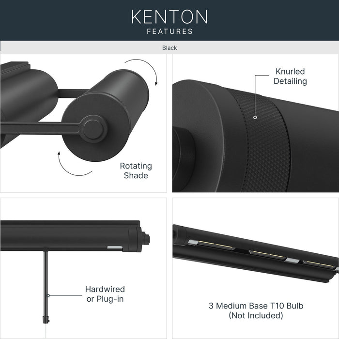 Myhouse Lighting Kichler - 52816BK - LED Picture Light - Kenton - Black