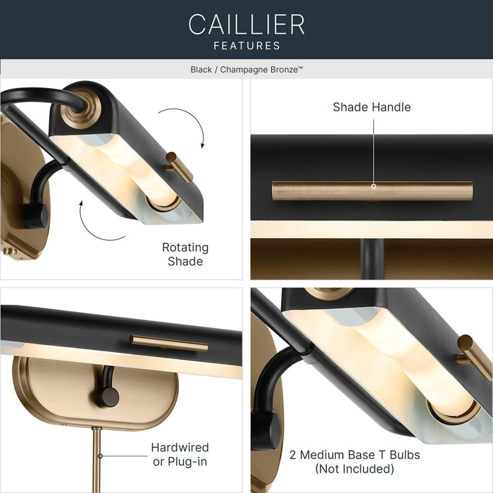 Myhouse Lighting Kichler - 52818BK - LED Picture Light - Caillier - Black