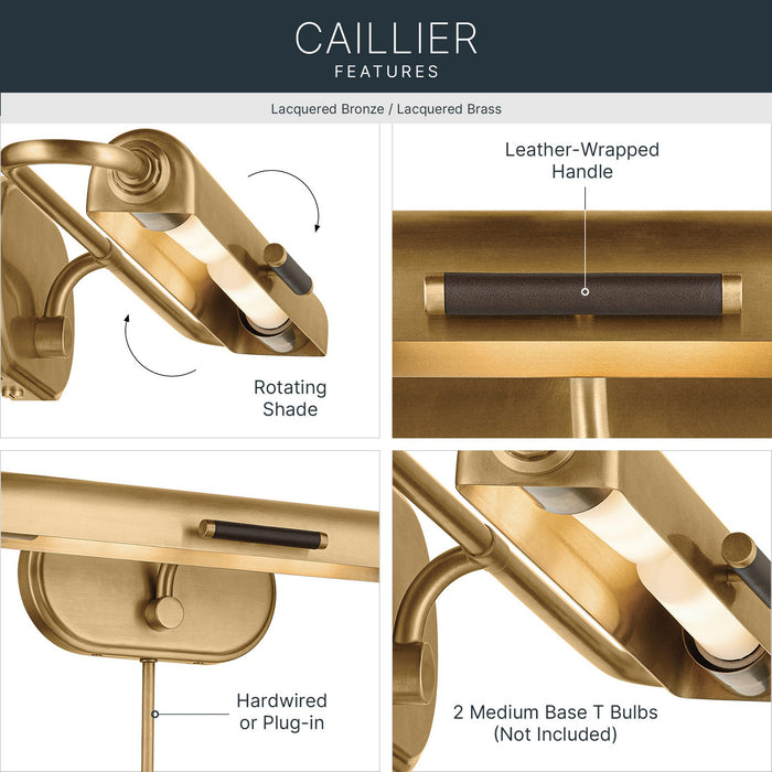 Myhouse Lighting Kichler - 52818LBR - LED Picture Light - Caillier - Lacquered Brass