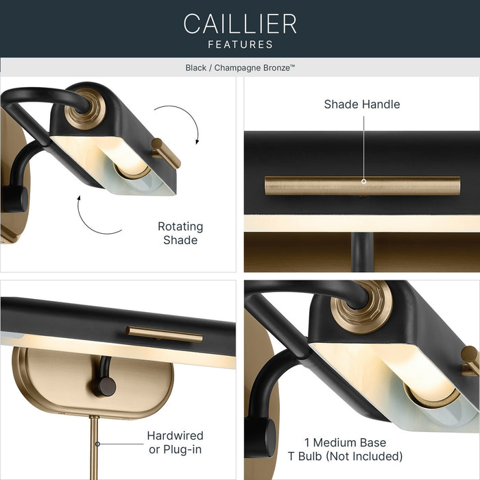 Myhouse Lighting Kichler - 52819BK - LED Picture Light - Caillier - Black