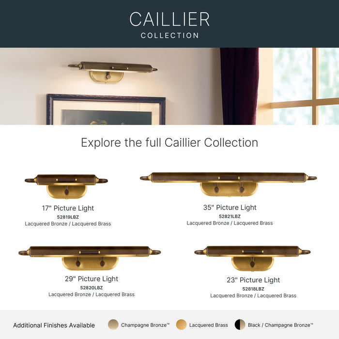 Myhouse Lighting Kichler - 52819LBZ - LED Picture Light - Caillier - Lacquered Bronze