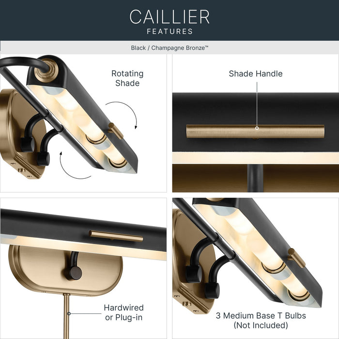 Myhouse Lighting Kichler - 52821BK - LED Picture Light - Caillier - Black