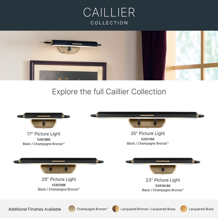 Myhouse Lighting Kichler - 52821BK - LED Picture Light - Caillier - Black