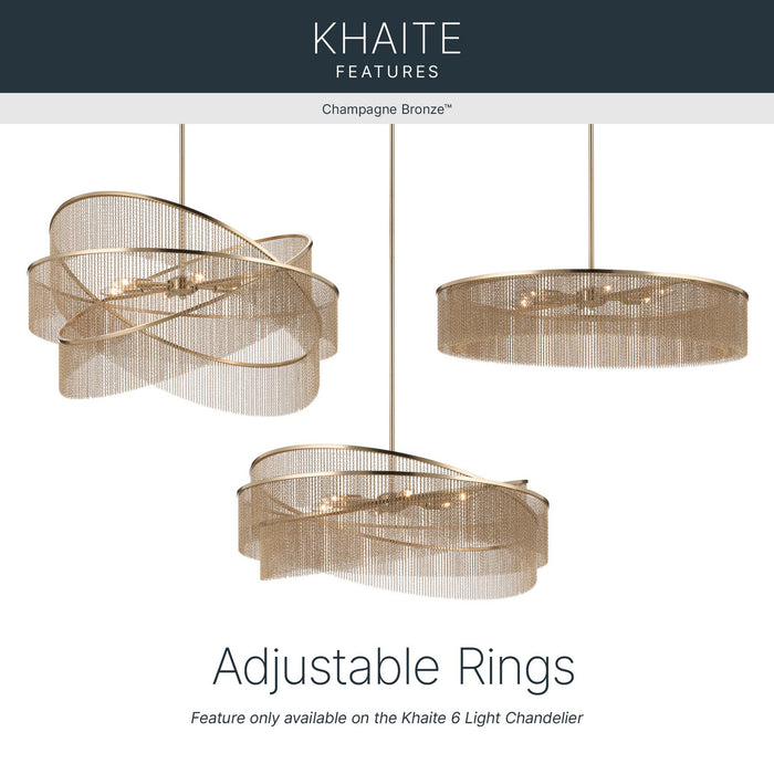 Myhouse Lighting Kichler - 52824CPZ - Six Light Chandelier - Khaite - Champagne Bronze