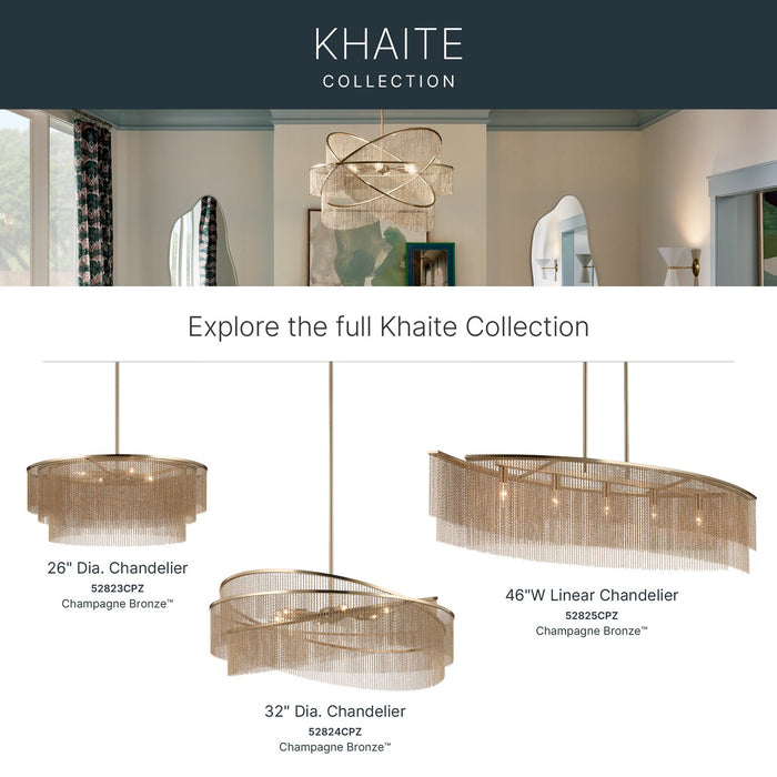 Myhouse Lighting Kichler - 52825CPZ - Five Light Linear Chandelier - Khaite - Champagne Bronze
