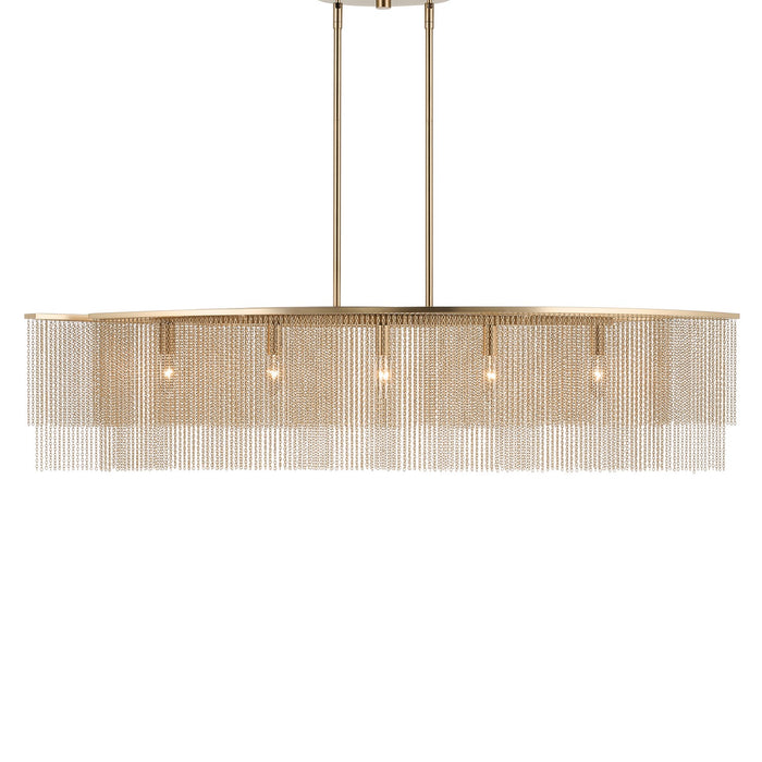 Myhouse Lighting Kichler - 52825CPZ - Five Light Linear Chandelier - Khaite - Champagne Bronze