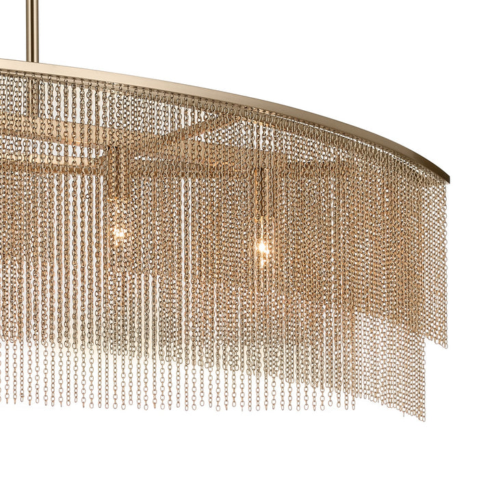 Myhouse Lighting Kichler - 52825CPZ - Five Light Linear Chandelier - Khaite - Champagne Bronze