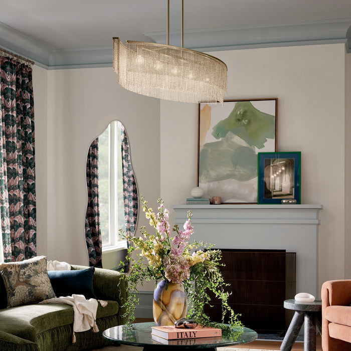 Myhouse Lighting Kichler - 52825CPZ - Five Light Linear Chandelier - Khaite - Champagne Bronze