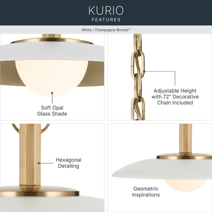 Myhouse Lighting Kichler - 52835WH - LED Pendant - Kurio - White
