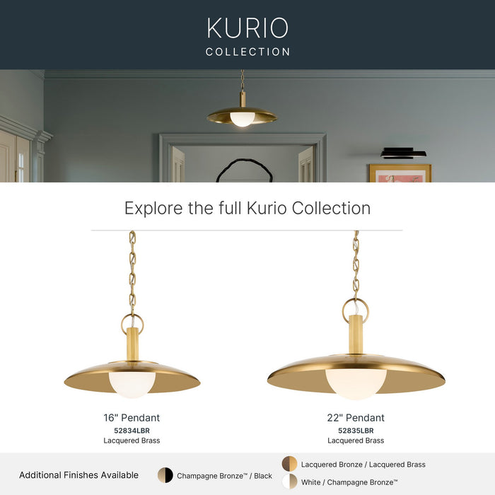 Myhouse Lighting Kichler - 52835LBR - LED Pendant - Kurio - Lacquered Brass