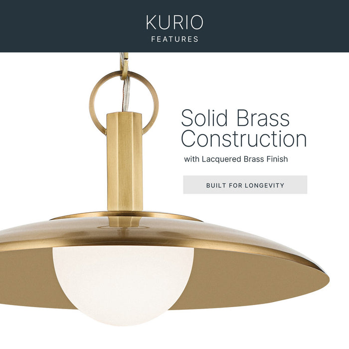 Myhouse Lighting Kichler - 52835LBR - LED Pendant - Kurio - Lacquered Brass