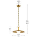 Myhouse Lighting Kichler - 52834LBR - LED Pendant - Kurio - Lacquered Brass
