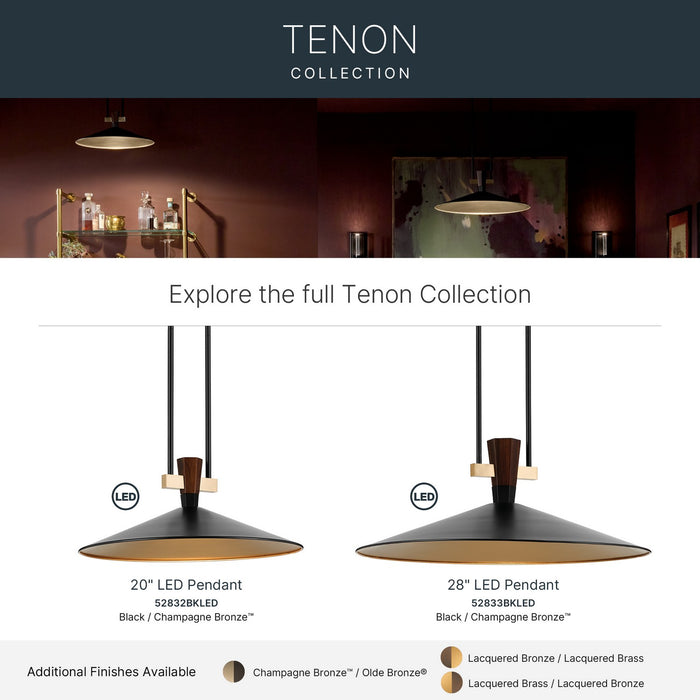 Myhouse Lighting Kichler - 52833BKLED - LED Pendant - Tenon - Black