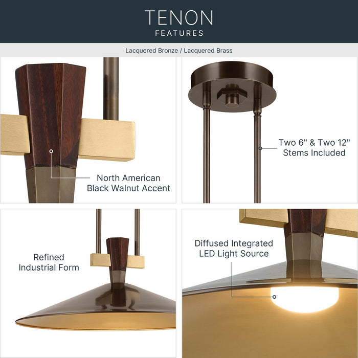 Myhouse Lighting Kichler - 52833LBZLED - LED Pendant - Tenon - Lacquered Bronze