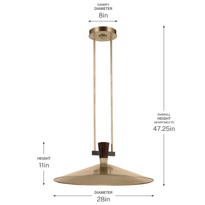 Myhouse Lighting Kichler - 52833CPZLED - LED Pendant - Tenon - Champagne Bronze
