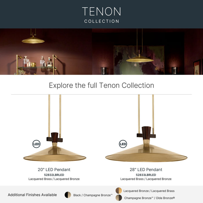 Myhouse Lighting Kichler - 52832LBRLED - LED Pendant - Tenon - Lacquered Brass