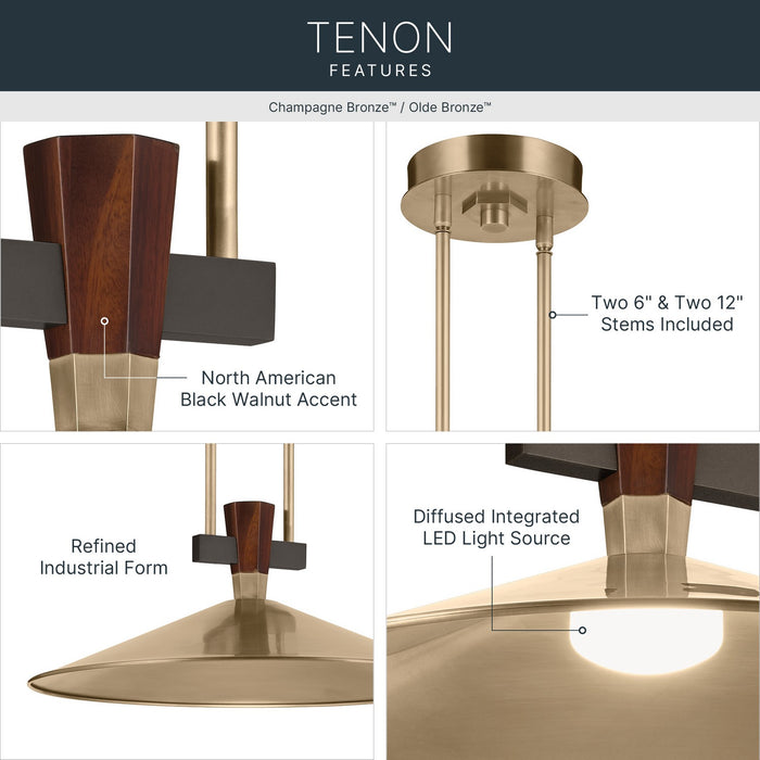 Myhouse Lighting Kichler - 52832CPZLED - LED Pendant - Tenon - Champagne Bronze