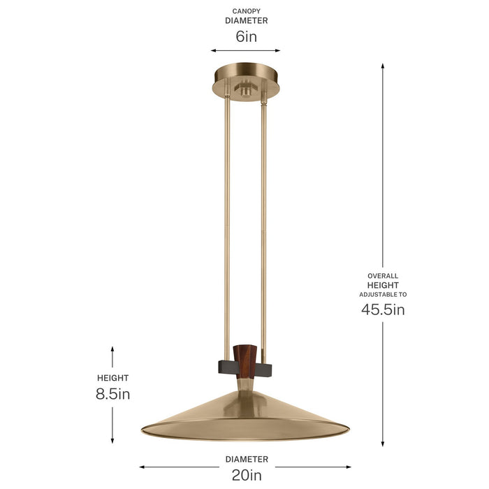 Myhouse Lighting Kichler - 52832CPZLED - LED Pendant - Tenon - Champagne Bronze