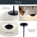 Myhouse Lighting Kichler - 52828BKLED - LED Pendant - Mikale - Black
