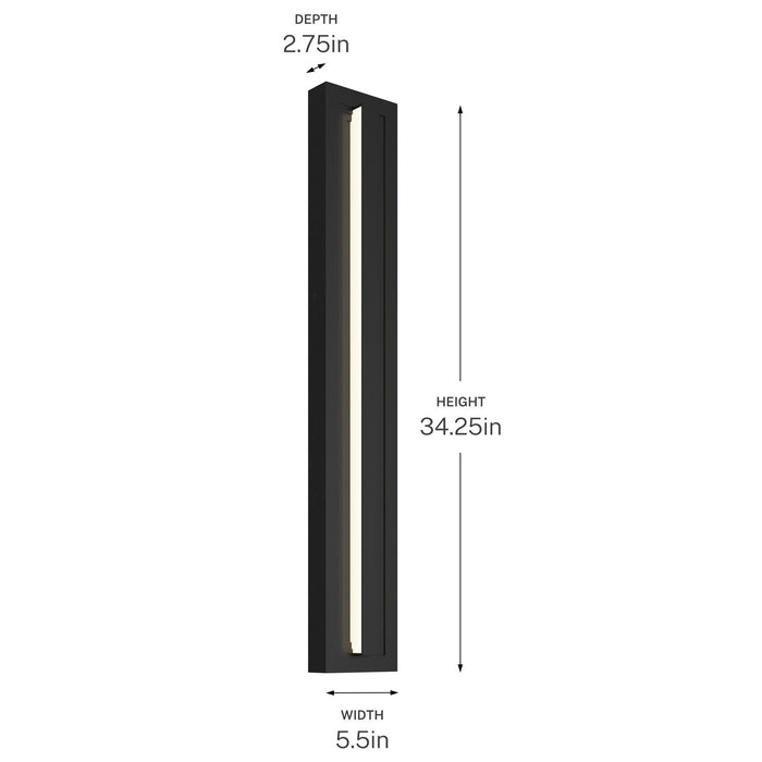 Myhouse Lighting Kichler - 59171BKLED - LED Outdoor Wall Mount - Arik - Black