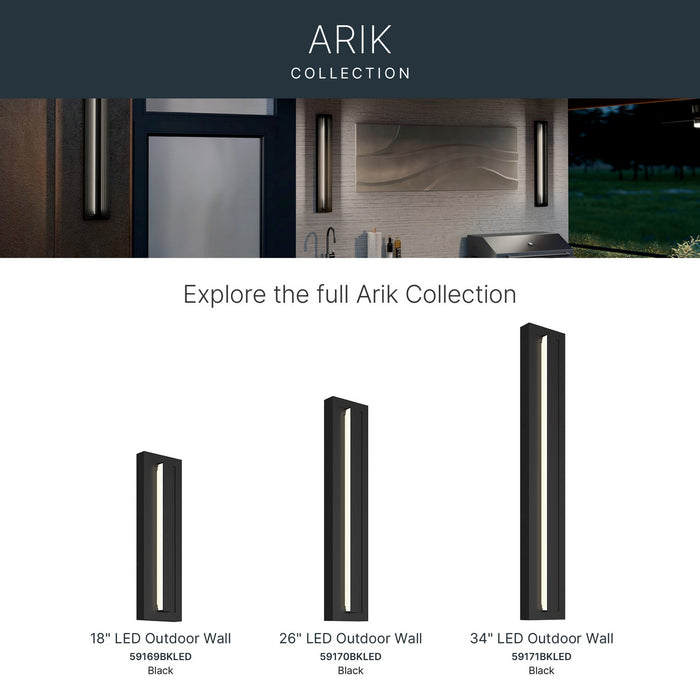 Myhouse Lighting Kichler - 59171BKLED - LED Outdoor Wall Mount - Arik - Black