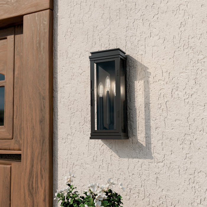 Myhouse Lighting Kichler - 59163BK - Three Light Outdoor Wall Mount - Lundon - Black