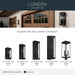 Myhouse Lighting Kichler - 59163BK - Three Light Outdoor Wall Mount - Lundon - Black