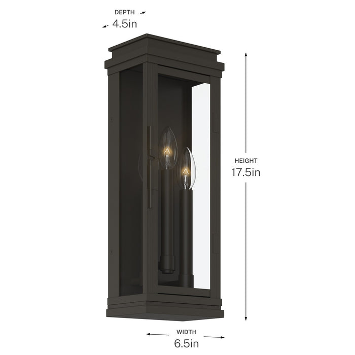 Myhouse Lighting Kichler - 59163OZ - Three Light Outdoor Wall Mount - Lundon - Olde Bronze